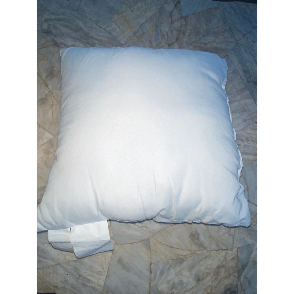 Nanshing America White Pintuck Pleated Square Decorative Throw Pillow 16x16